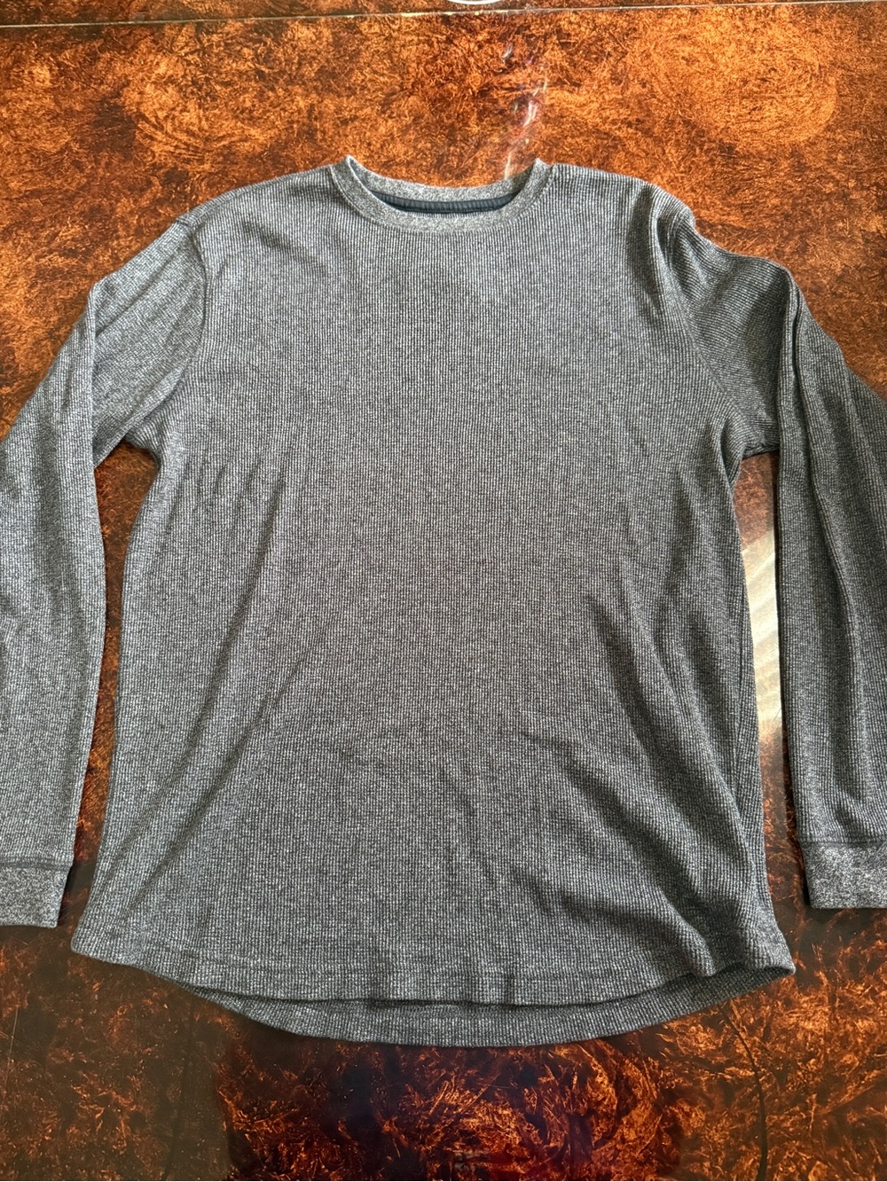 Men's Long-Sleeve Crewneck Thermal — Gray
